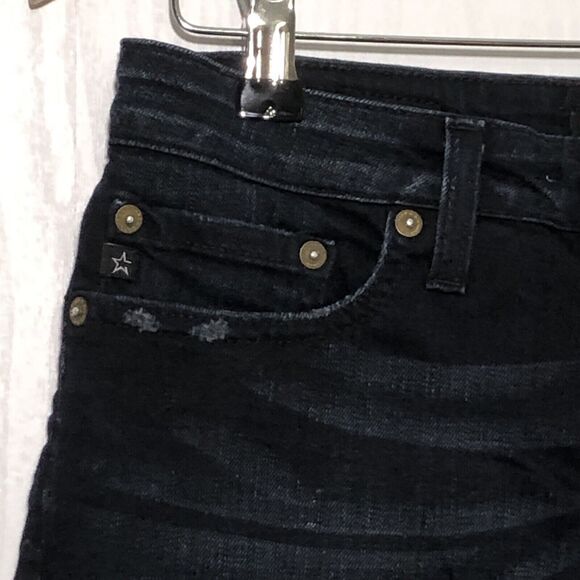 Big Star Cut-off Shorts Womens 29 Blue Dark Short-Short Distressed Denim Y2K - Picture 2 of 12